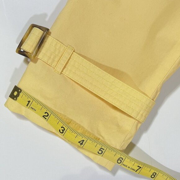 Portrait - Women's Size XS - Yellow TrenchCoat Rain Jacket - Padded Shoulders - Picture 13 of 16